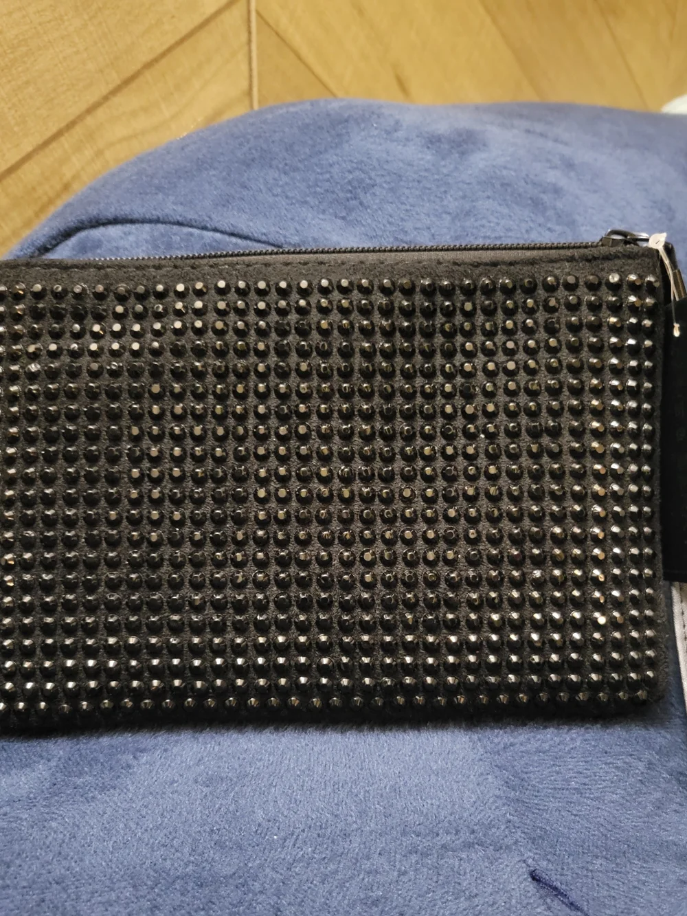 Jane & Berry Black Beaded Zippered Wristlet
